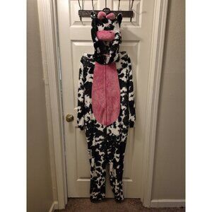 Cow One Piece Zip-Up Costume Size XL